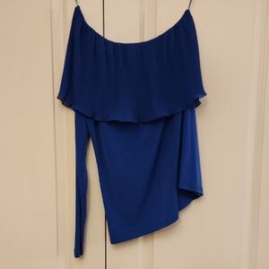 Michael Kors Blue Pleated Blouse